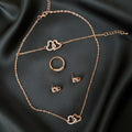 Golden Heart Pendant Set